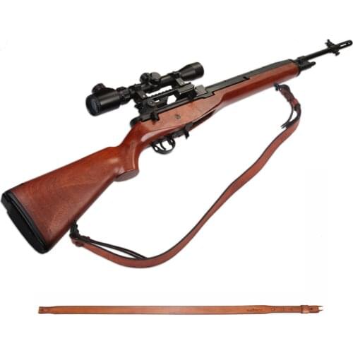 Tourbon Vintage Leahter Gun Sling Shotgun Belt Strap for Shooting and Hunting Brown Length Adjusted Heavy Duty Carrier