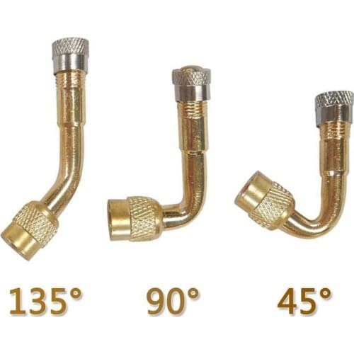 45/90/135 Degree Valve Extension Tube Bent Valve Adaptor for Car Truck Motorcycle Bike Universal Connector Adapter Accessories