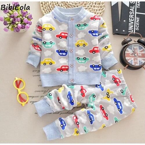 Spring Autumn Childrens Clothing Sets for Girls 1-3Y Cotton 2021 New Fashion Tracksuit Cartoon Pattern Baby Boy Pajamas Suit