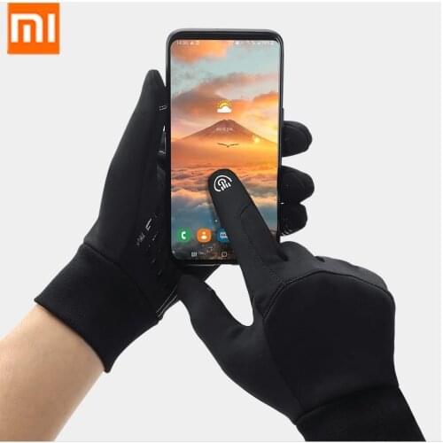2PCS XiaoMi Mijia Smart Touch Screen Windproof Warm Gloves Water Repellent Non-slip Wear-resistant Riding Sports Gloves Winter