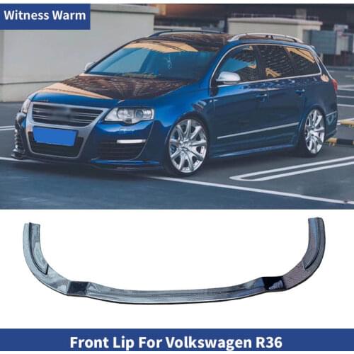 High Quality Carbon Fiber Front Bumper Lip Spoiler Splitter Car Styling Fit for Volkswagen R36 Car Body Kit 2010-2012