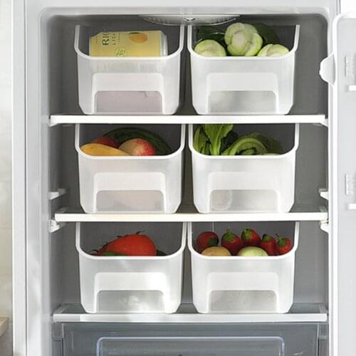 Kitchen Refrigerator Storage Box Food Container Plastic Fresh Spacer Storage Rack Pull-out Drawers Fresh Sort Organizer