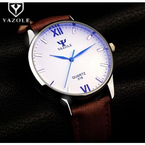 YAZOLE Luxury Blue Glass Watch Men Quartz Watch Luxury Fashion Men Wrist Watch Male Clock Hodinky Quartz-watch Relogio Masculino