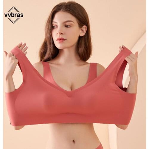 Vvbras Seamless Bras For Women Underwear BH Sexy Brassiere Push Up Bralette With Pad Vest Top Bra Plus Size Bra 3XL 4XL 5XL