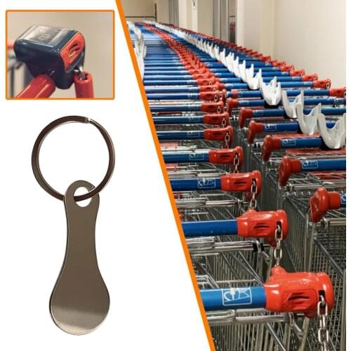 1/3 Packs Of Metal Aluminum Alloy Key Ring Shopping Trolley Tokens Key Chains Accessories Decorative Key Hook Keyrings Wholesale