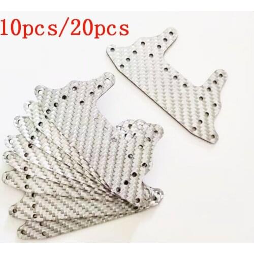 10pcs/20pcs HG Carbon Large Area Rear Brake Stay No Printing Silver Plate 95125 for 1/32 Tamiya Mini 4WD Car Model Wholesale