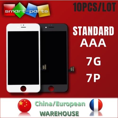 10PCS Ship From China/Europe Grade AAA LCD For iPhone 7 7 Plus Replacement Parts Touch Screen Digitizer Assembly Perfect Display