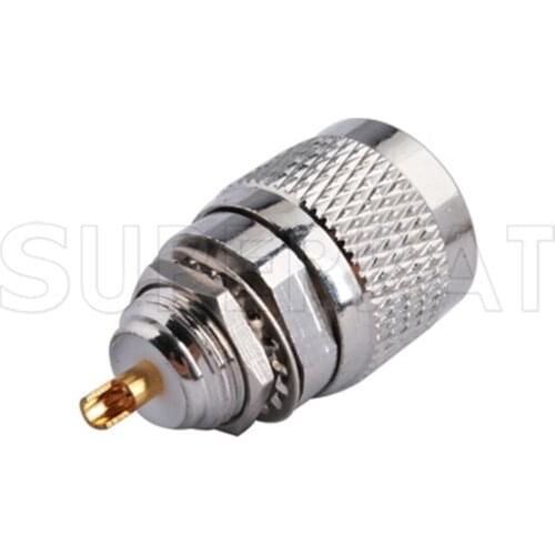 Superbat 10 pcs N Panel Mount Bulkhead Plug Male with Solder Cup RF Connector