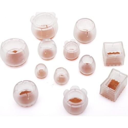 10pcs Silicone Chair Leg Caps Feet Pads Furniture Table Covers Socks Floor Protectors Round Bottom Non-Slip Cups Diameter