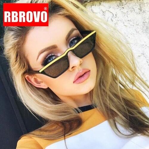 RBROVO 2021 Vintage Sunglasses Women Luxury Cat Eye Glasses for Women/Men Retro Eyeglasses Women Small Oculos De Sol Feminino