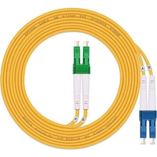 5PCS/lot LC/APC to LC/UPC Singlemode Duplex Optical Fiber Patch Cord Cable,3.0mm,9/125 1m 2m 3m 5m 10m 15m