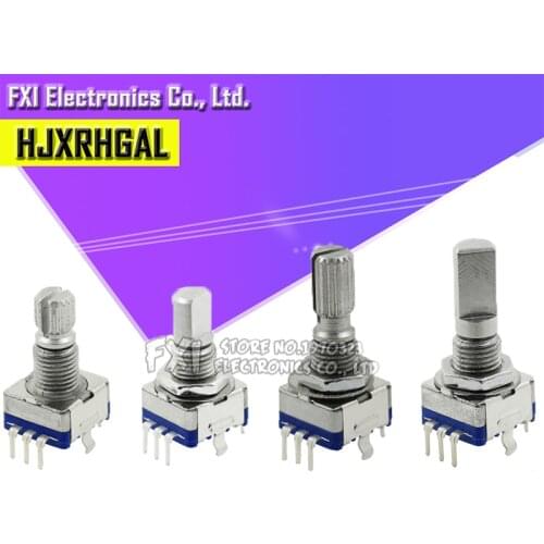 5PCS Half / Plum axis rotary encoder, handle length 15mm / 20mm code switch/ EC11/ digital potentiometer with switch 5Pin 3Pin