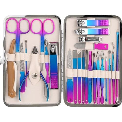 7-25PCS Manicure Set Pedicure Sets Nail Clipper Sets Nail Kit Professional Set Acrylic Manicure Kit Tools for Manicure Tool