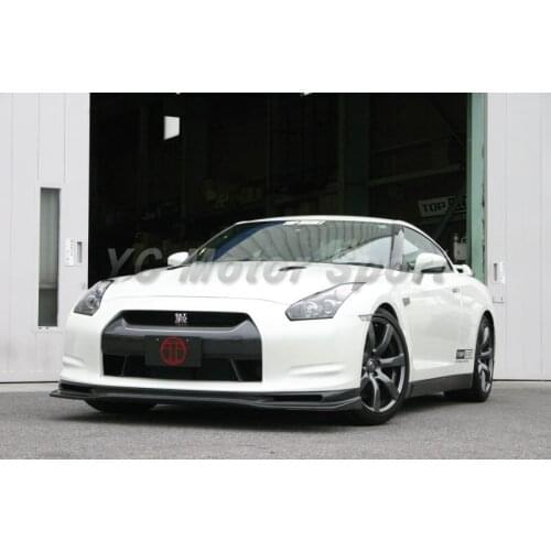 Car Accessories Carbon Fiber TS Style Front Lip with Undertray Fit For 2008-2010 R35 GTR Front Diffuser Lip