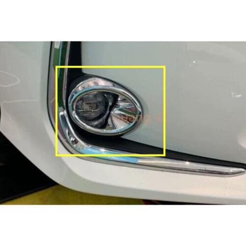 For Toyota Corolla Altis 2019 2020 Car Styling Front Fog Light Lamp Frame Stick ABS Chrome Cover Trim Hood Panel Frame 2pcs