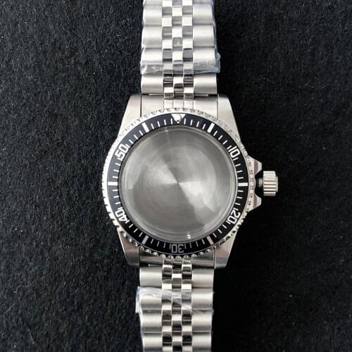 39.5mm Stainless Steel Retro Watch Case + Five Baht Watch Strap Acrylic Super Waterproof 100M Suitable for NH35/NH36 Movement