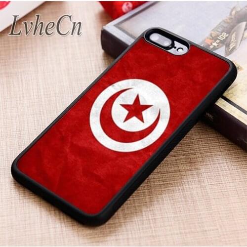 LvheCn Tunisia bright flag phone Case cover For iPhone 5 6 6s 7 8 plus X XR XS max 11 12 Pro Samsung Galaxy S7 edge S8 S9 S10