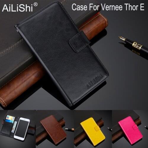 AiLiShi 100% Exclusive Case For Vernee Thor E Luxury Leather Case Flip Top Quality Cover Phone Bag Wallet Holder + Tracking