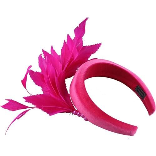 Feather Headband Elegent Retro Exquisite Workmanship Headwear for Women and Girls Wedding Tea Party jlrr