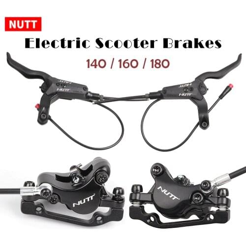 NUTT Electric Scooter Hydraulic Disc Brake 140 160 180mm Power-Off line Wire With HS1 Rotor FOR Zero 10X / KUGOO G1 E-scooter