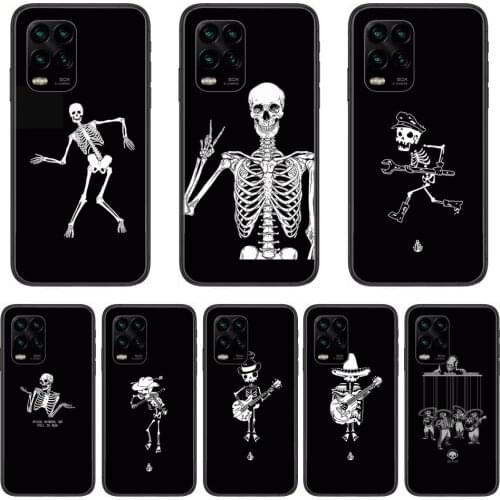 Interesting skeleton Phone Case For xiaomi Redmi Note 9S 8 7 6 5 A Pro T Anime Black Cover Silicone Back Pretty senior