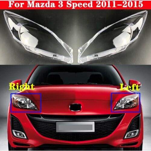Car Front Headlight Cover For Mazda 3 Speed 2011-2015 Auto Headlamp Lampshade Lampcover Head Lamp light Covers glass Lens Shell