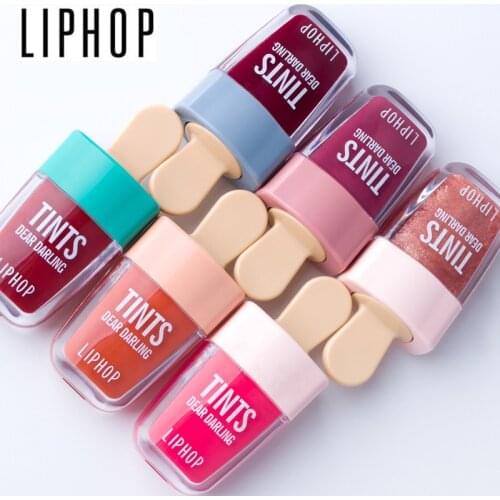LIPHOP 6 Colors Ice Cream Lip Tint Long-Lasting Liquid Lipstick Waterproof Sexy Matte Lip Gloss Tattoo Makeup