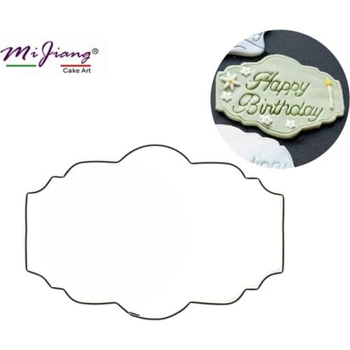 Mijiang Sugar Paste Cookie Cutter Stamp Mirror Frame Fondant Mold Cake Decorating Tool Christmas Baking Kitchen Bakeware 7144