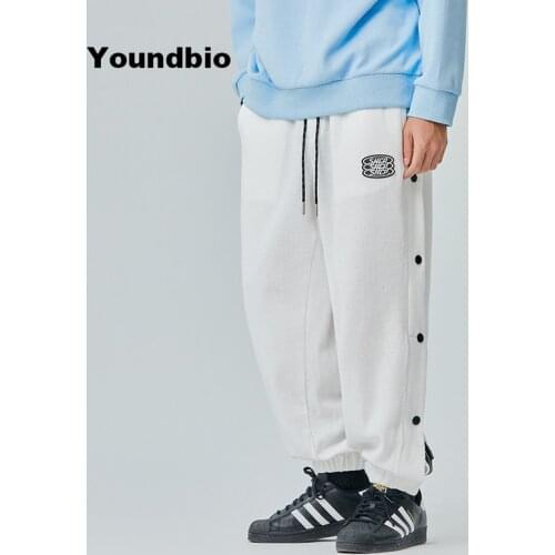 2021 New Men Brand Hip Hop Harem Sweatpants Button-Down Pants Loose Men Elastic Waist Casual Men Joggers Trousers Baggy