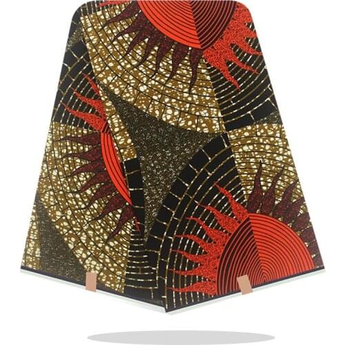 Real High Quality Wedding Dress For Sewing 100%Veritable African Style Ankara Wax Dye Printed Cotton Fabric By The Yards RV07-63