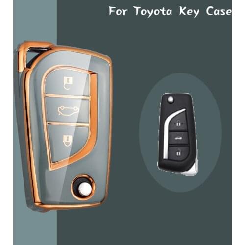 New Fashion Tpu Car Key Cover Case for Toyota Auris Corolla Avensis Verso Yaris Aygo Scion TC IM 2015 2016 Camry RAV4