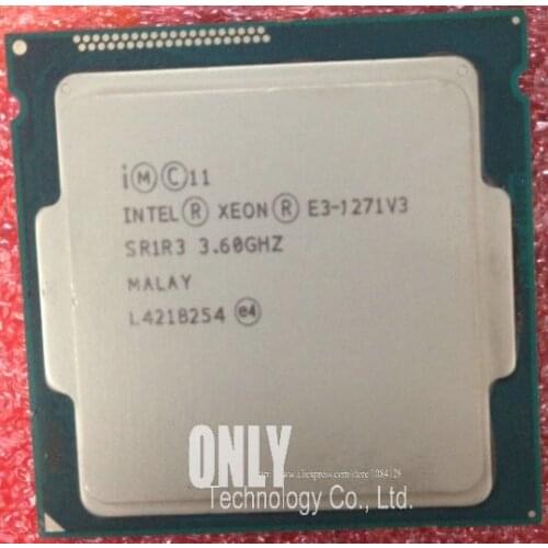 Original Intel Xeon E3-1271V3 CPU 3.60GHz 8M LGA1150 Quad-core Desktop E3-1271 V3 processor Free shipping E3 1271V3