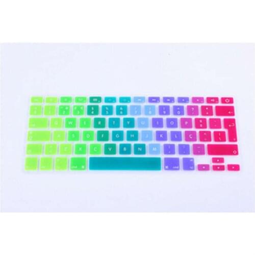 Rainbow Portuguese Silicone Keyboard cover Skin for Macbook Air 13.3" keyboard protector for Macbook Air 13, pro 13,15 wireless
