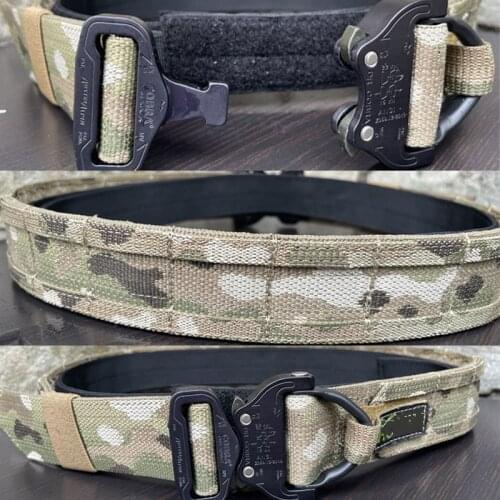 4.5cm Metal Buckle Fighter Belt Outdoor Military Vertical Landing Special Forces Tactical Belt