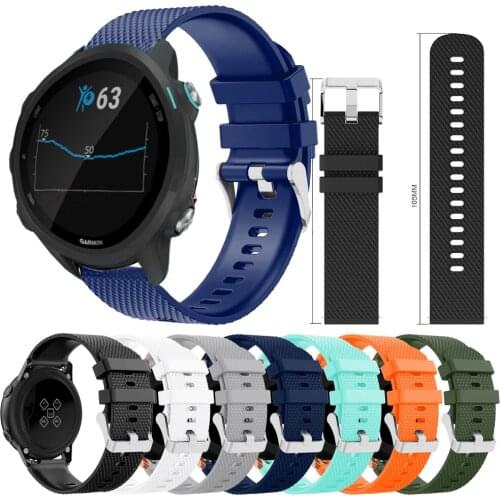 20mm Sport Silicone Watchband Strap for Garmin Forerunner 245 245M 645 Vivoactive 3 Smart Bracelet Watch Band Colorful Wristband