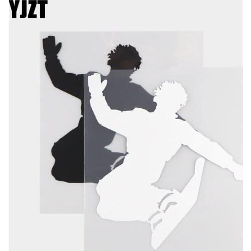 YJZT 14.2×15.9CM Surfing Enthusiasts Personality Car Sticker Vinyl Decals Case Black / Silver 20A-0208