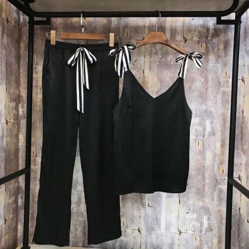 Women Ladies Sexy Flower Lace Satin Silk Pajamas Sets Long Sleeve Tops+Pants Sleepwear Femme Nightwear Pyjama