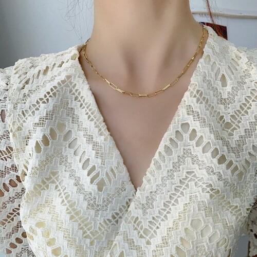 925 sterling silver jewelry with wild temperament personality joint geometric clavicle chain necklace for female wedding party