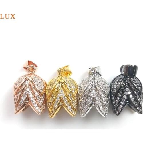 5pcs Flower Bud Pendant Necklaces For Women Personalized Lily Pendant Delicate Brass Gold Silver Charm Flower Girl Birthday Gift