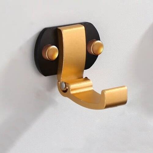 Gold Folding Robe Hook Single Hook Towel Hook For Bathroom Coat Hook Hanger Clothes For Bedroom Hanger Set For Kitchen Door Hook