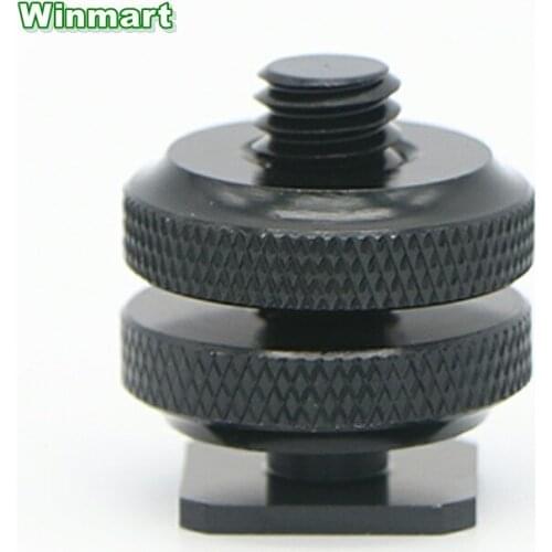 2pcs 3/8" male Camera Screws Double layer Adapter screw to hot shoe base