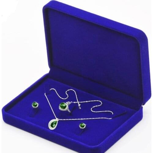 30pcs Elegant Velvet Jewelry Box Necklace Earring Gift Box for Jewerly Set Display Storage Box 17x12x3.8cm SN3671