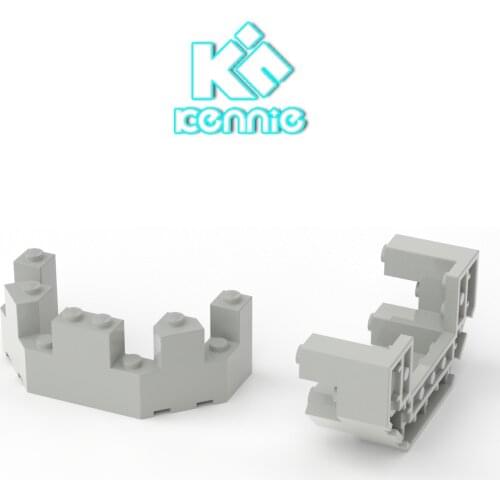 30pcs/lot Kennie Building Blocks DIY stone mountain parts Compatible with NO.6066 Brick Parts BALCONY 1/2 4X8X2 1/3 DIY Block