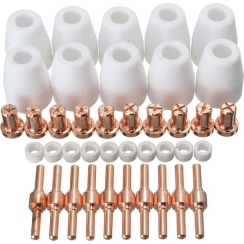 40Pcs Air Plasma Cutter Consumables Extend Fit Soldering iron Soldering Station for PT-31 LG-40 Torch CUT-40 50