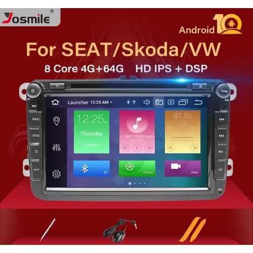 Android 10 2 Din Car Radio For VW Passat B6 amarok volkswagen Skoda Octavia 2 superbseat leon golf 5 6 Multimedia GPS Navigation