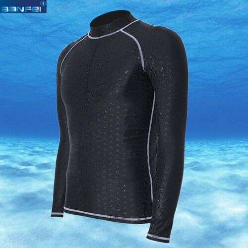 BANFEI Triathlon Rash guard Men Lycra Swimsuit long sleeve T-shirt Sea Beach Water Sport Surfing Diving Suit RashGuard 4XL