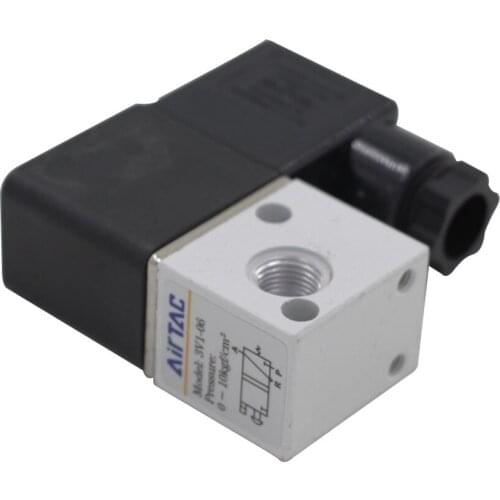 Free Shipping 3V1-06 24V DC 3 Port 2 Pos 1/8" BSP Normally Closed Pneumatic Solenoid Air Valve