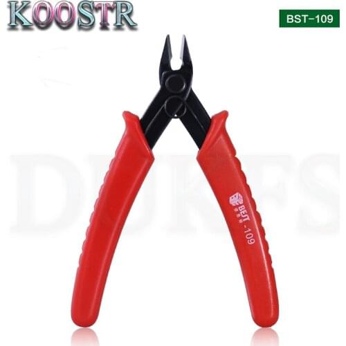 BEST-109 Electronic Diagonal Pliers Side wire Portable Nipper Hand Tools Practical Red Handle Mini 5 inch cutter pliers