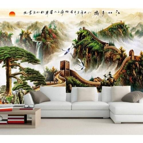 Large 3d murals,Chinese Great Wall wallpaper papel de parede,restaurant living room sofa TV wall bedroom wall papers home decor