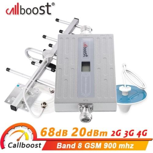 Callboost gsm 900 mobile phone signal booster cellular signal repeater cell amplifier signal 2g 3g internet antenna kit band 8